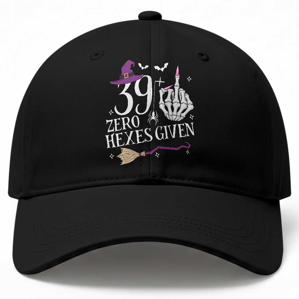 40th Birthday Halloween Baseball Cap 39 Plus Middle Finger Zero Hexes Given Gift For Women TS14 Print Your Wear