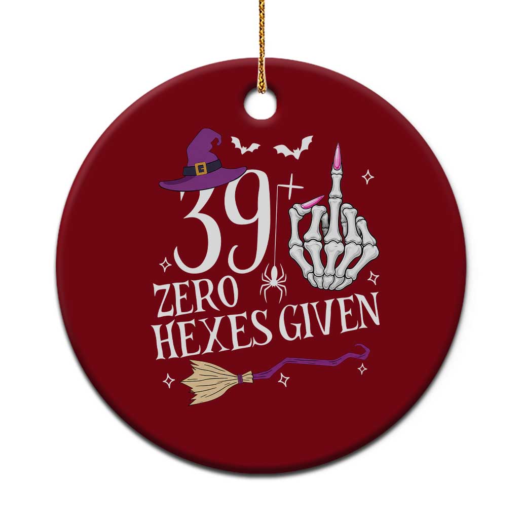 40th Birthday Halloween Ceramic Ornament 39 Plus Middle Finger Zero Hexes Given Gift For Women TS14 1pc Red Print Your Wear