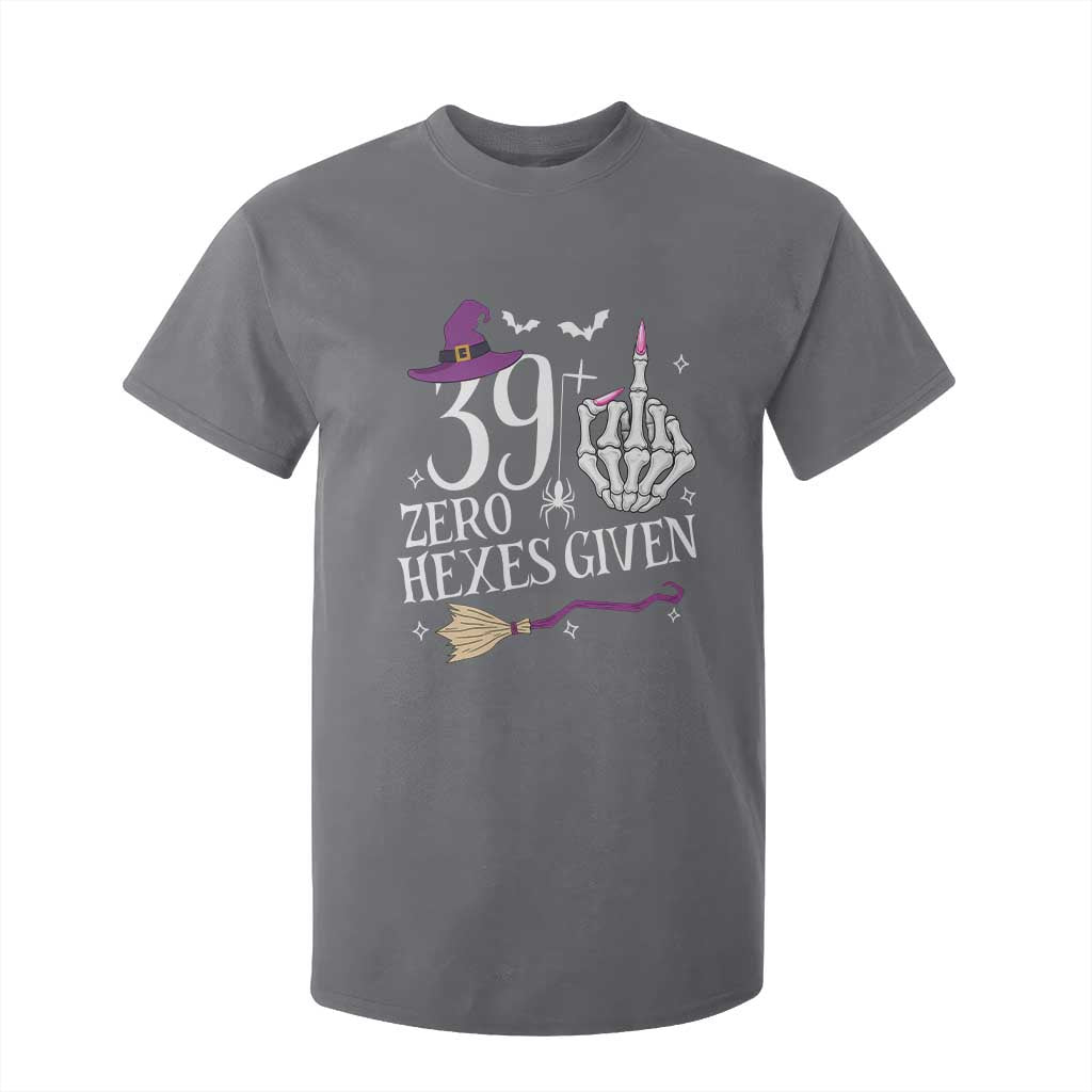 40th Birthday Halloween T Shirt For Kid 39 Plus Middle Finger Zero Hexes Given Gift For Women TS14 Charcoal Print Your Wear