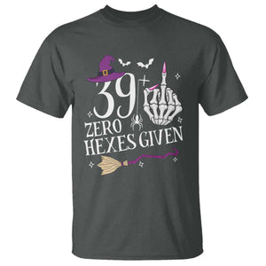 40th Birthday Halloween T Shirt 39 Plus Middle Finger Zero Hexes Given Gift For Women TS14 Dark Heather Print Your Wear