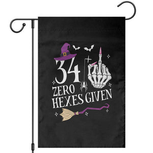 35th Birthday Halloween Garden Flag 34 Plus Middle Finger Zero Hexes Given Gift For Women TS14 Black Print Your Wear