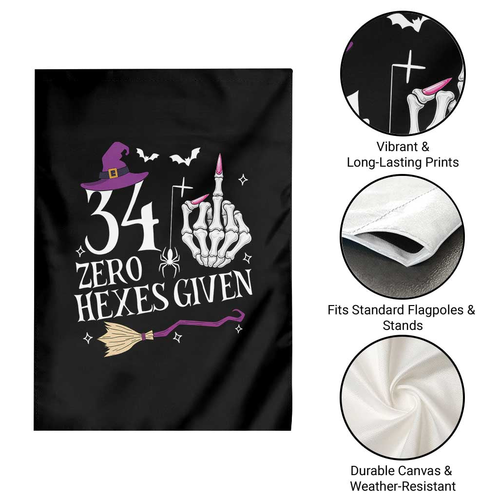 35th Birthday Halloween Garden Flag 34 Plus Middle Finger Zero Hexes Given Gift For Women TS14 Print Your Wear
