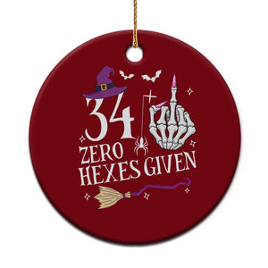 35th Birthday Halloween Ceramic Ornament 34 Plus Middle Finger Zero Hexes Given Gift For Women TS14 1pc Red Print Your Wear