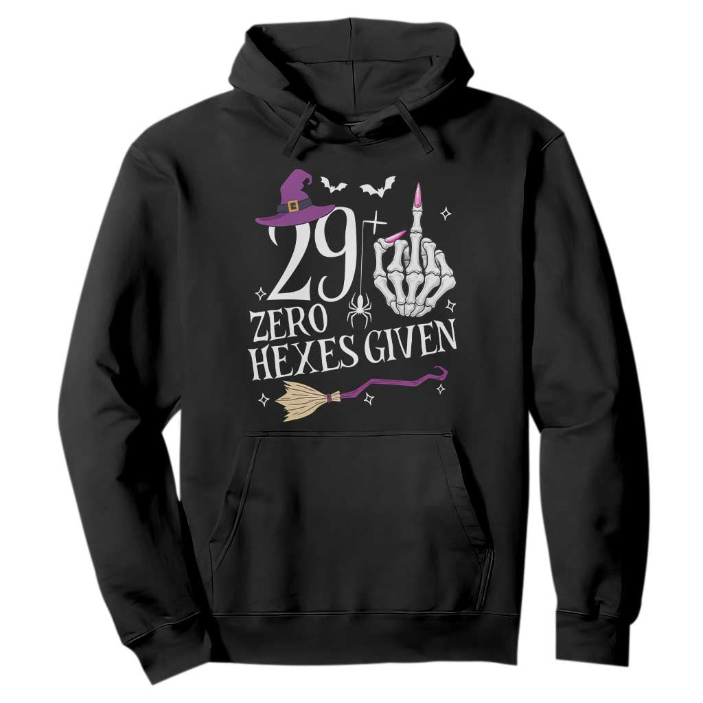 30th Birthday Halloween Hoodie 29 Plus Middle Finger Zero Hexes Given Gift For Women TS14 Black Print Your Wear