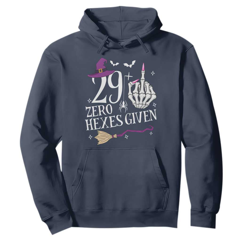 30th Birthday Halloween Hoodie 29 Plus Middle Finger Zero Hexes Given Gift For Women TS14 Navy Print Your Wear