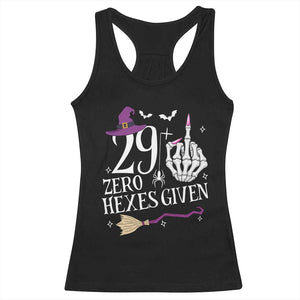 30th Birthday Halloween Racerback Tank Top 29 Plus Middle Finger Zero Hexes Given Gift For Women TS14 Black Print Your Wear