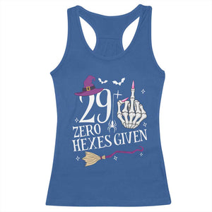 30th Birthday Halloween Racerback Tank Top 29 Plus Middle Finger Zero Hexes Given Gift For Women TS14 Royal Blue Print Your Wear