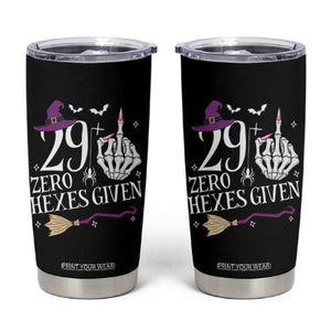 30th Birthday Halloween Tumbler Cup 29 Plus Middle Finger Zero Hexes Given Gift For Women TS14 Black Print Your Wear
