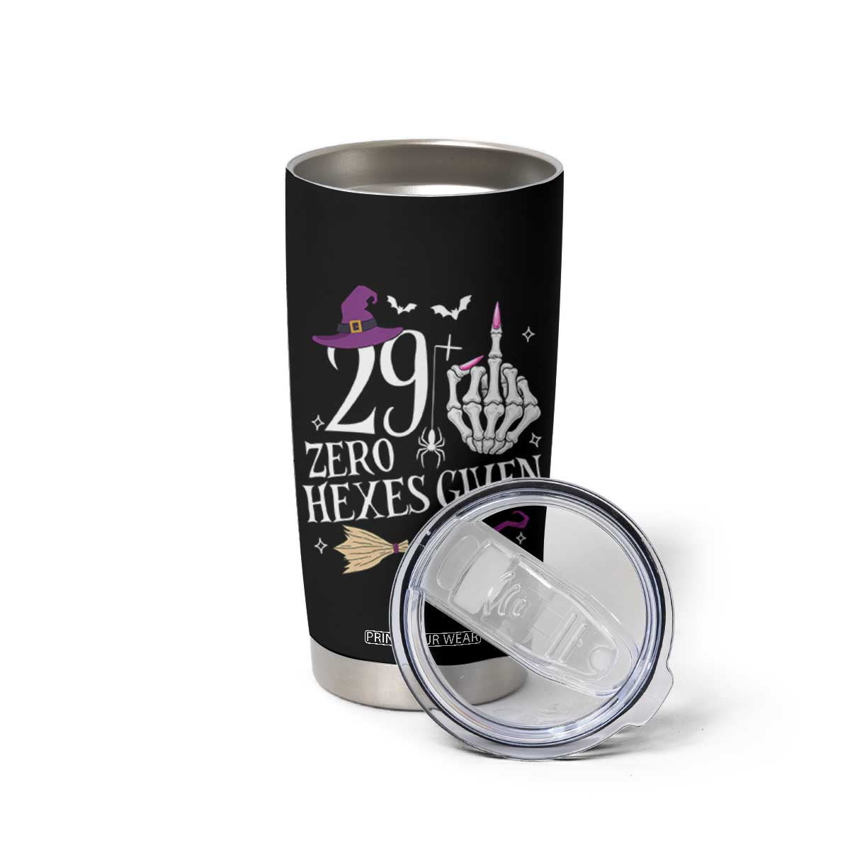 30th Birthday Halloween Tumbler Cup 29 Plus Middle Finger Zero Hexes Given Gift For Women TS14 Print Your Wear