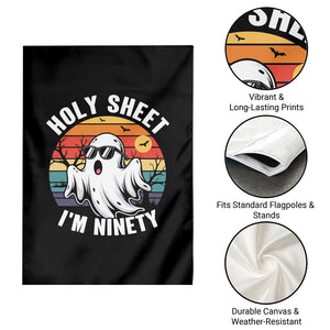 90th Birthday Halloween Ghost Garden Flag Holy Sheet I'm Ninety TS14 Print Your Wear