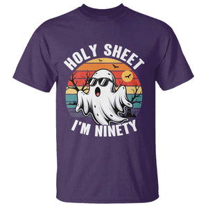 90th Birthday Halloween Ghost T Shirt Holy Sheet I'm Ninety TS14 Purple Print Your Wear