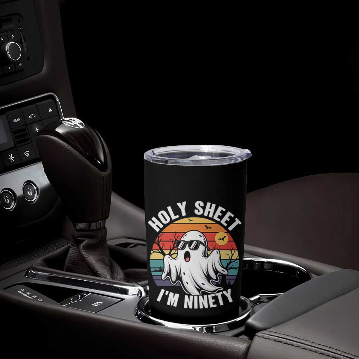 90th Birthday Halloween Ghost Tumbler Cup Holy Sheet I'm Ninety TS14 Print Your Wear