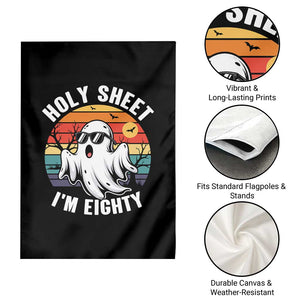 80th Birthday Halloween Ghost Garden Flag Holy Sheet I'm Eighty TS14 Print Your Wear