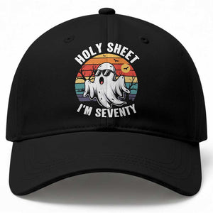70th Birthday Halloween Ghost Baseball Cap Holy Sheet I'm Seventy TS14 Print Your Wear