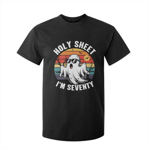 70th Birthday Halloween Ghost T Shirt For Kid Holy Sheet I'm Seventy TS14 Black Print Your Wear