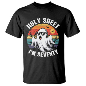70th Birthday Halloween Ghost T Shirt Holy Sheet I'm Seventy TS14 Black Print Your Wear