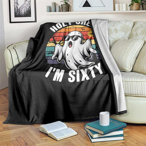 60th Birthday Halloween Ghost Throw Blanket Holy Sheet I'm Sixty TS14 Print Your Wear