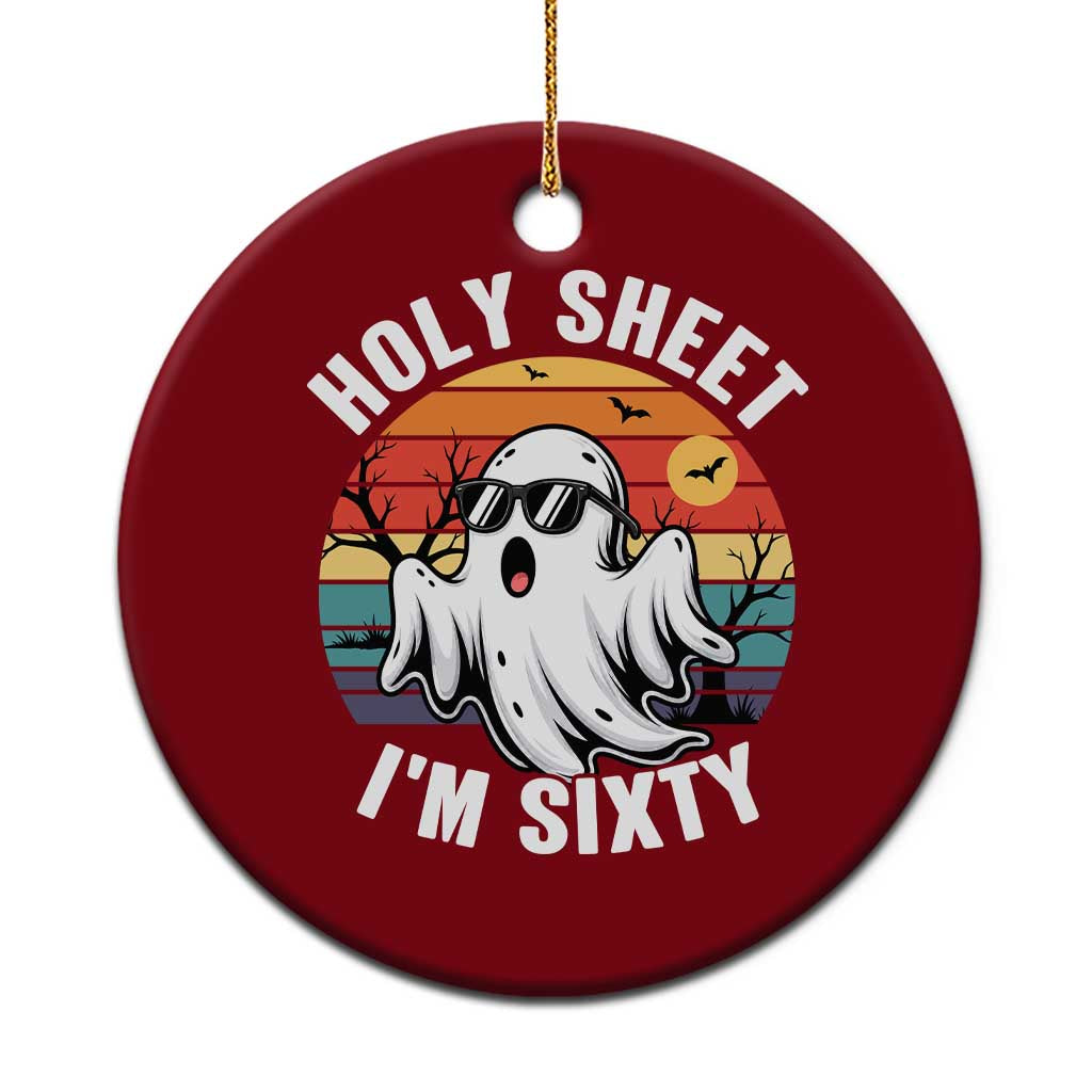 60th Birthday Halloween Ghost Ceramic Ornament Holy Sheet I'm Sixty TS14 1pc Red Print Your Wear