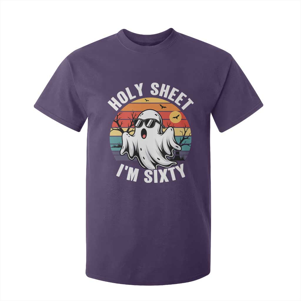 60th Birthday Halloween Ghost T Shirt For Kid Holy Sheet I'm Sixty TS14 Purple Print Your Wear