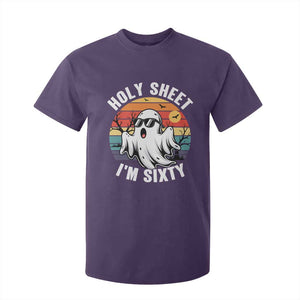 60th Birthday Halloween Ghost T Shirt For Kid Holy Sheet I'm Sixty TS14 Purple Print Your Wear