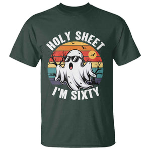 60th Birthday Halloween Ghost T Shirt Holy Sheet I'm Sixty TS14 Dark Forest Green Print Your Wear