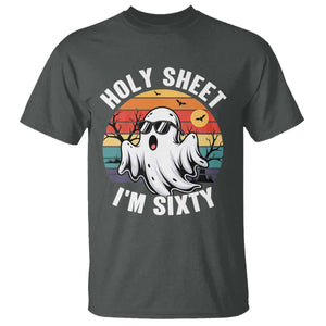 60th Birthday Halloween Ghost T Shirt Holy Sheet I'm Sixty TS14 Dark Heather Print Your Wear