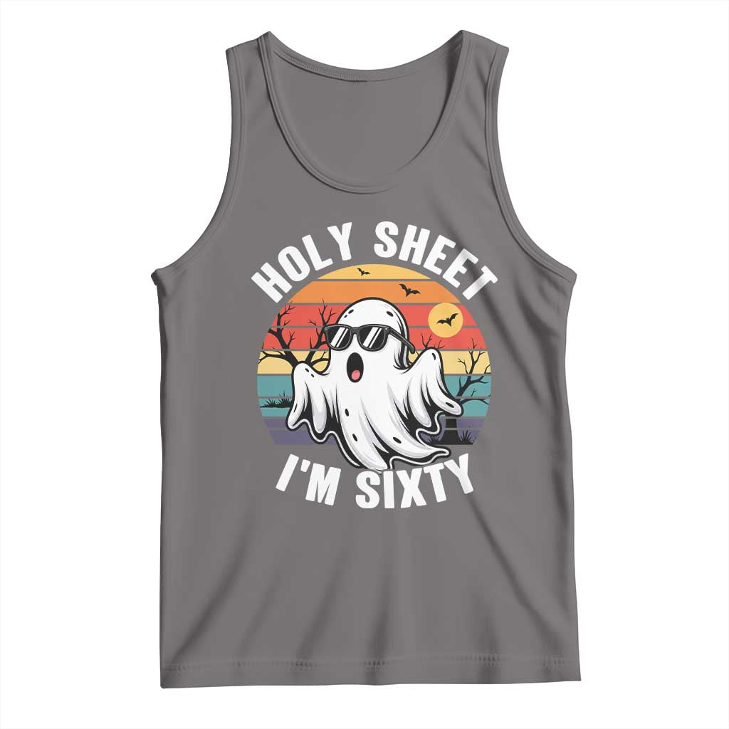 60th Birthday Halloween Ghost Tank Top Holy Sheet I'm Sixty TS14 Deep Heather Print Your Wear