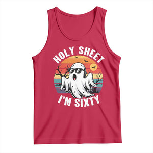 60th Birthday Halloween Ghost Tank Top Holy Sheet I'm Sixty TS14 Red Print Your Wear