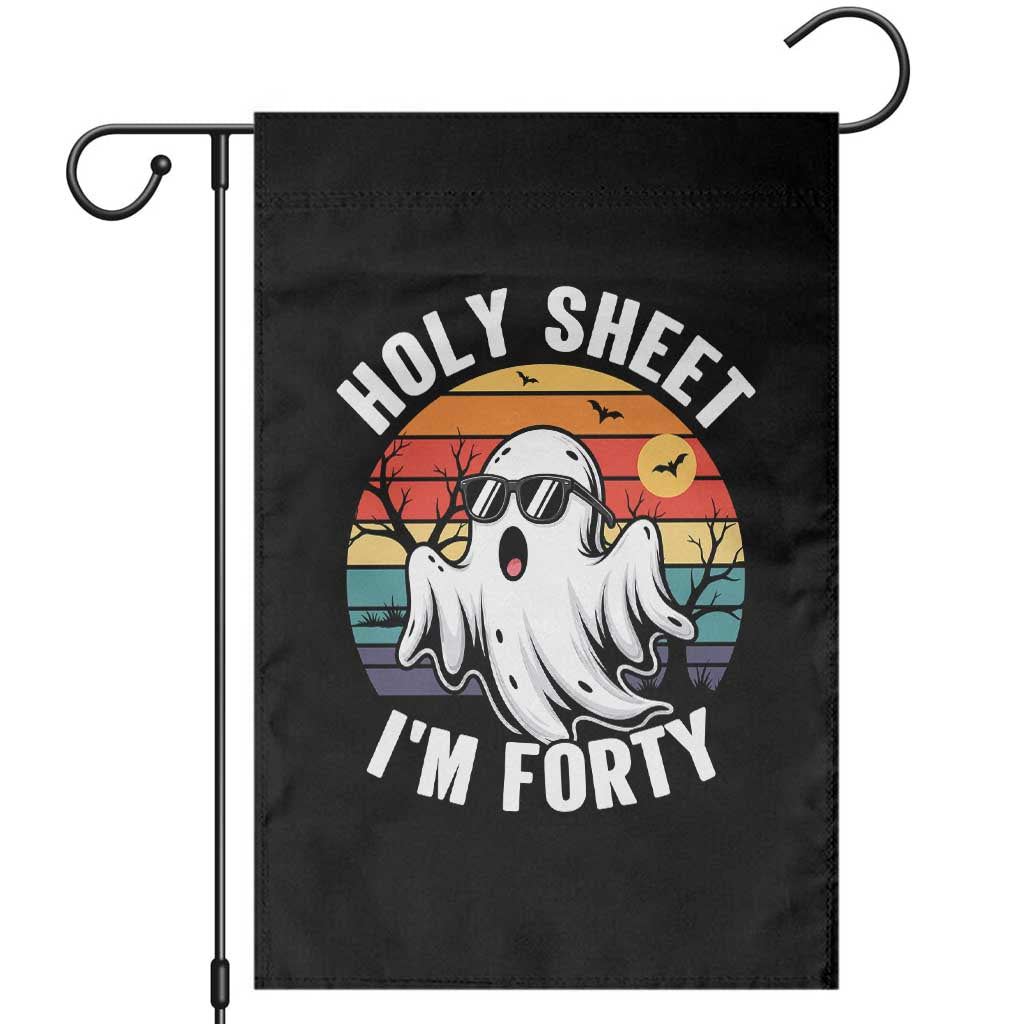 40th Birthday Halloween Ghost Garden Flag Holy Sheet I'm Forty TS14 Black Print Your Wear