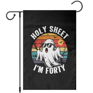 40th Birthday Halloween Ghost Garden Flag Holy Sheet I'm Forty TS14 Black Print Your Wear