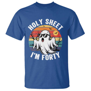40th Birthday Halloween Ghost T Shirt Holy Sheet I'm Forty TS14 Royal Blue Print Your Wear