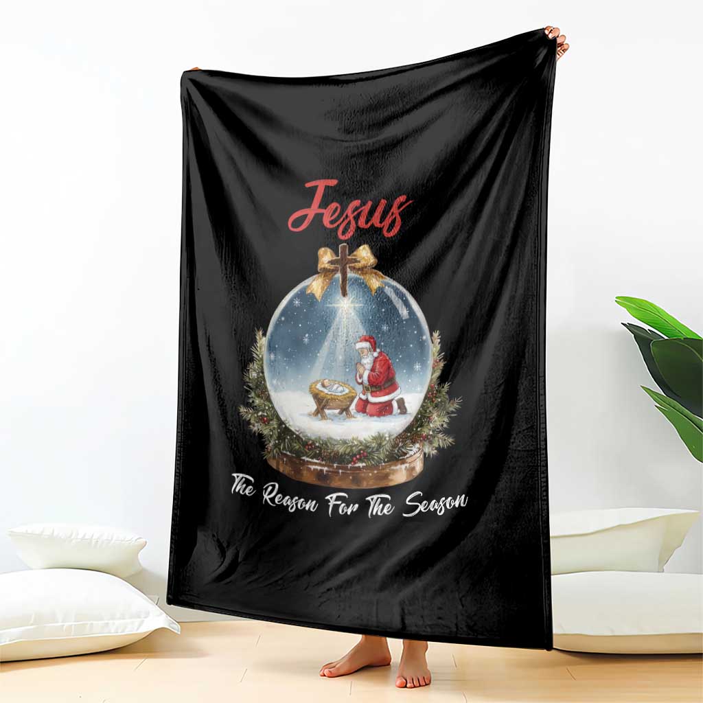 Jesus Santa Christmas Throw Blanket The Reason For The Season TS14 Print Your Wear