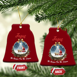 Jesus Santa Xmas Ceramic Ornament The Reason For The Season TS14 Print Your Wear