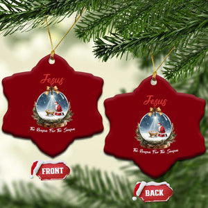 Jesus Santa Xmas Ceramic Ornament The Reason For The Season TS14 Print Your Wear