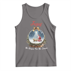 Jesus Santa Christmas Tank Top The Reason For The Season TS14 Deep Heather Print Your Wear