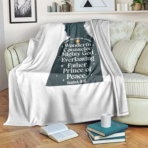 Christian Jesus Throw Blanket Cross Bible Verse Inspirational Isalah 9:6 TS14 Print Your Wear