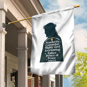 Christian Jesus Garden Flag Cross Bible Verse Inspirational Isalah 9:6 TS14 Print Your Wear
