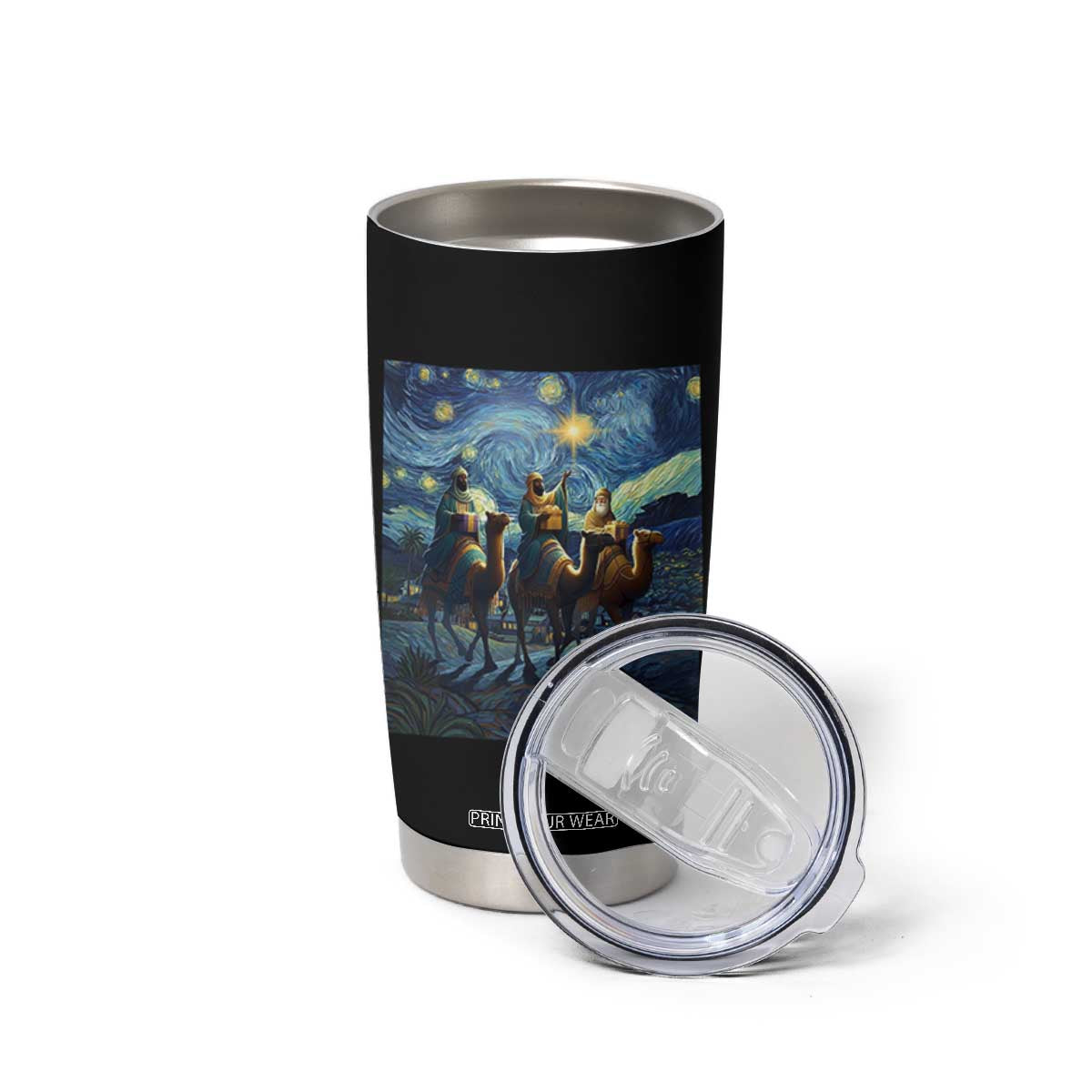 Three Kings Tumbler Cup Nativity Scene Starry Night Christian Christmas TS14 Print Your Wear