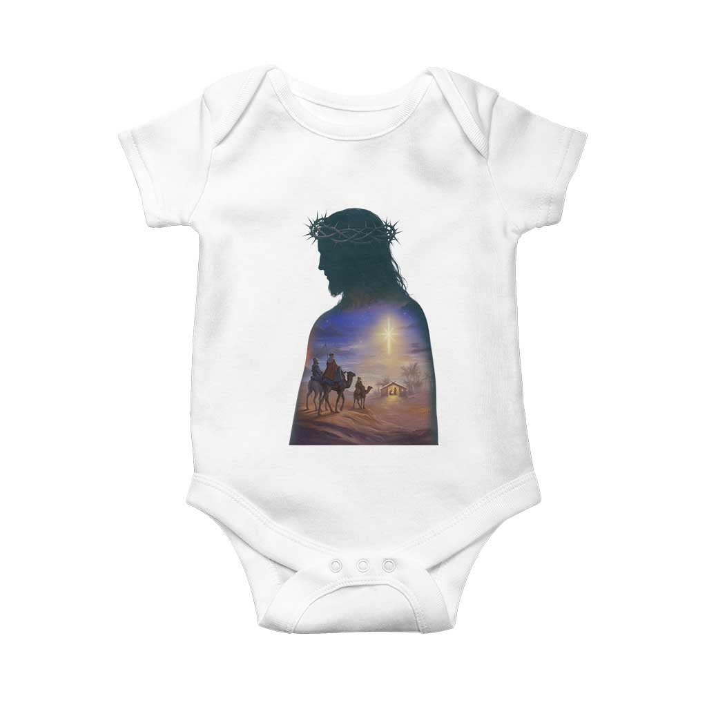 Three Wise Men Nativity Scene Baby Onesie Christian Jesus Faith TS14 White Print Your Wear