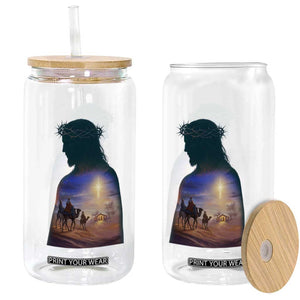 Three Wise Men Nativity Scene Glass Can Christian Jesus Faith TS14 Print Your Wear