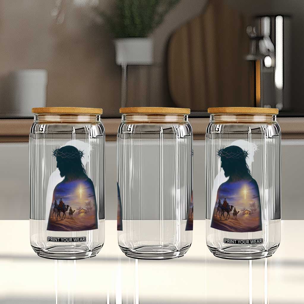 Three Wise Men Nativity Scene Glass Can Christian Jesus Faith TS14 Print Your Wear