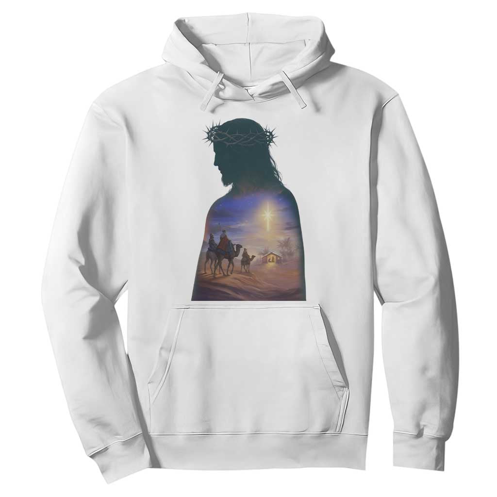 Three Wise Men Nativity Scene Hoodie Christian Jesus Faith TS14 White Print Your Wear