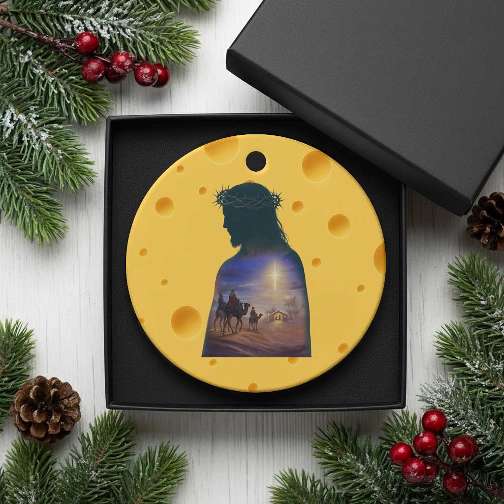 Three Wise Men Nativity Scene Ceramic Ornament Christian Jesus Faith TS14 1pc Yellow Cheese Print Your Wear