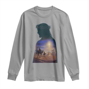 Three Wise Men Nativity Scene Long Sleeve Shirt Christian Jesus Faith TS14 Sport Gray Print Your Wear