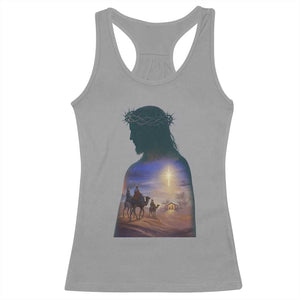 Three Wise Men Nativity Scene Racerback Tank Top Christian Jesus Faith TS14 Sport Gray Print Your Wear