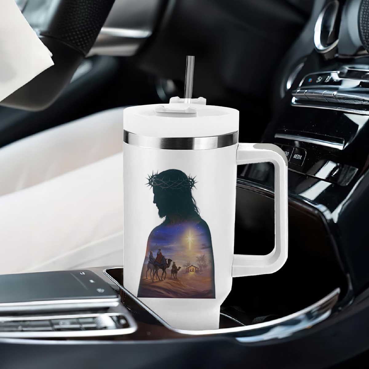 Three Wise Men Nativity Scene Tumbler With Handle Christian Jesus Faith TS14 Print Your Wear