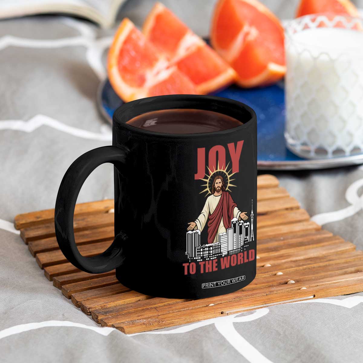 Jesus Christmas Coffee Mug Joy To The World Christian TS14 Print Your Wear