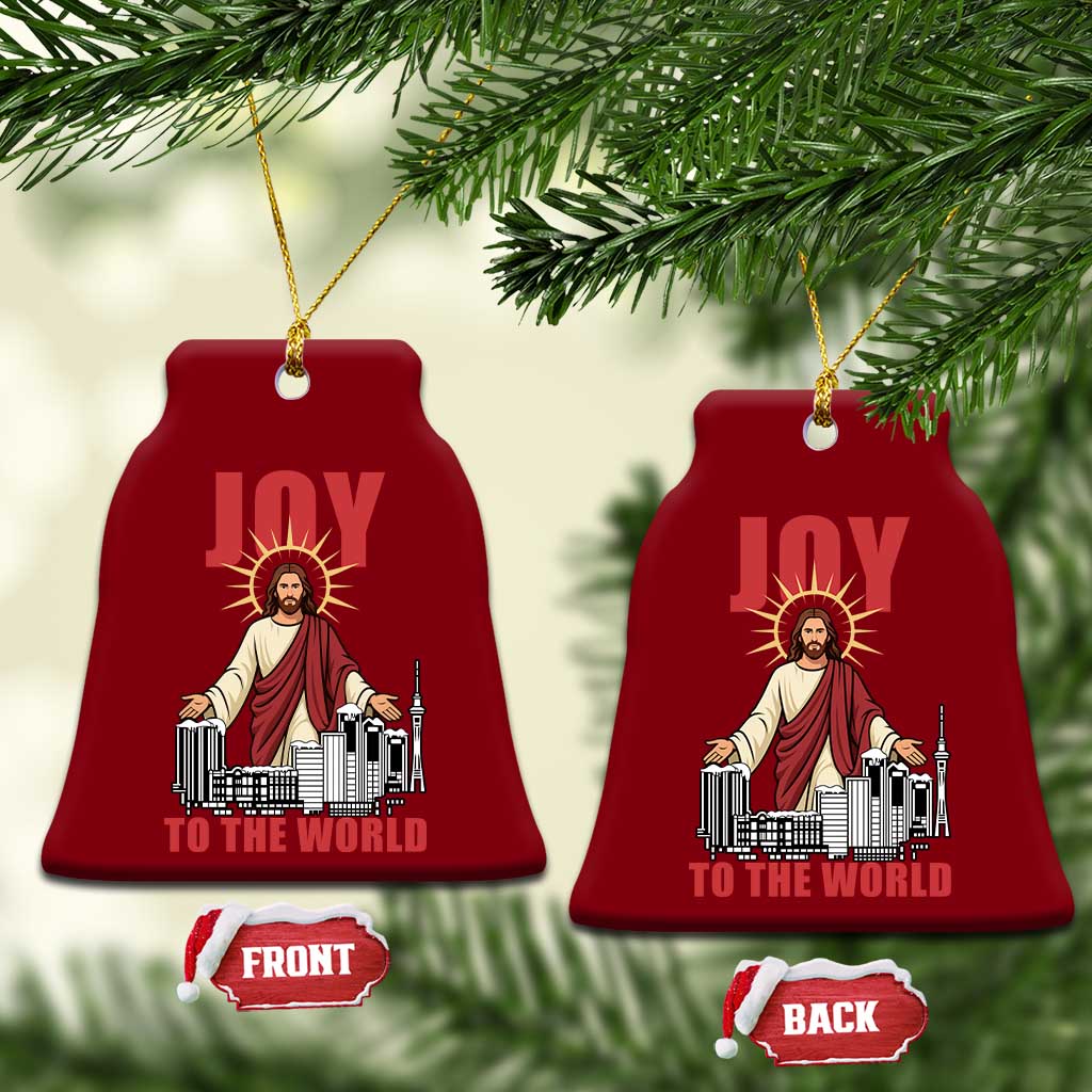 Jesus Xmas Ceramic Ornament Joy To The World Christian TS14 Print Your Wear