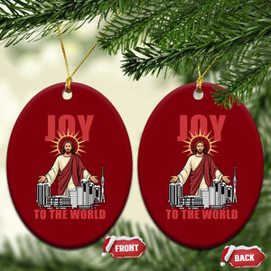 Jesus Xmas Ceramic Ornament Joy To The World Christian TS14 Print Your Wear