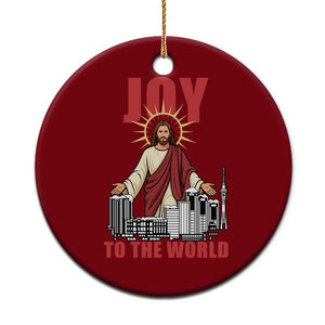 Jesus Xmas Ceramic Ornament Joy To The World Christian TS14 1pc Red Print Your Wear